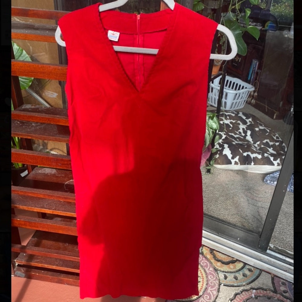 Jantzen red corduroy dress